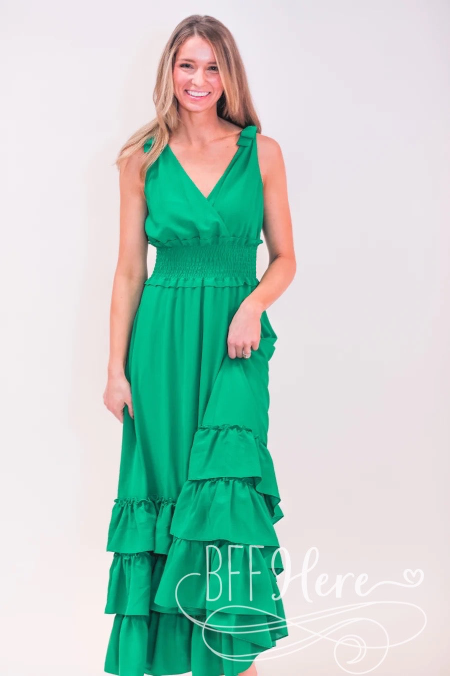 PREORDER-Island Vacay Maxi Dress—Green - BFF Here