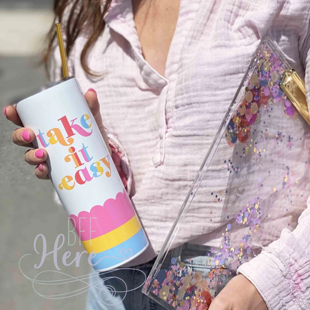 Take It Easy Stainless Steel Cup by Packed Party - BFF Here