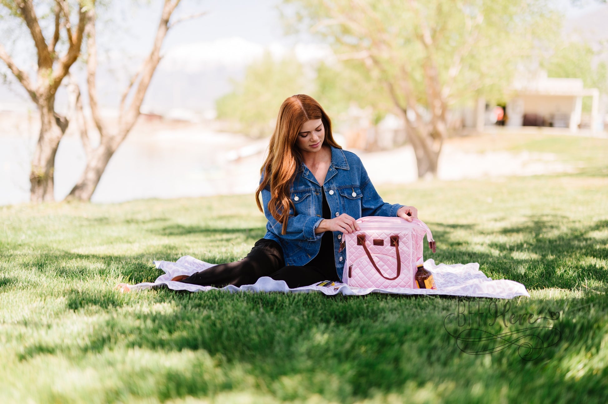 Trendy Cooler Lunchbox / Pink Quilt - BFF Here