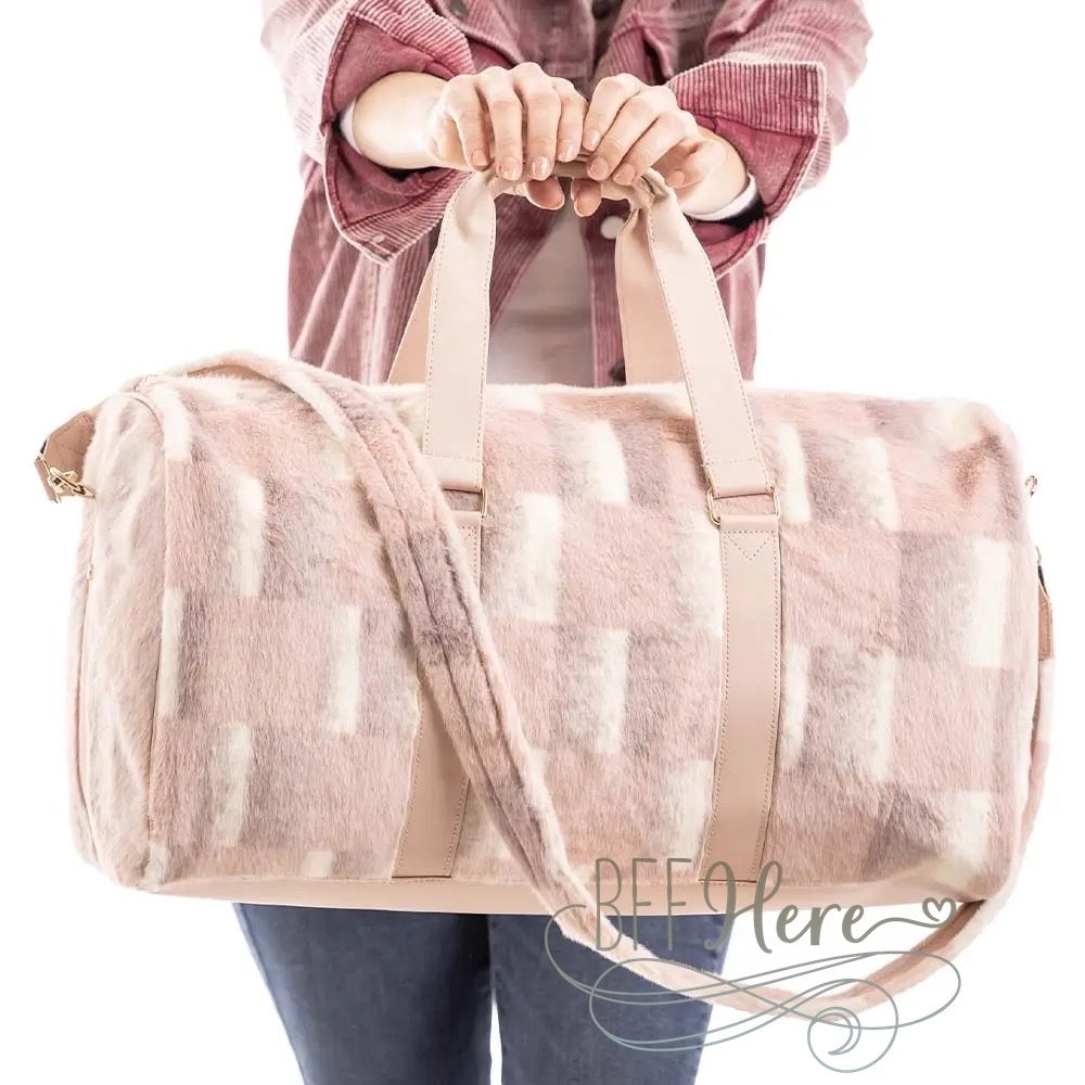 PREORDER—Pink Squares Weekender Bag - BFF Here