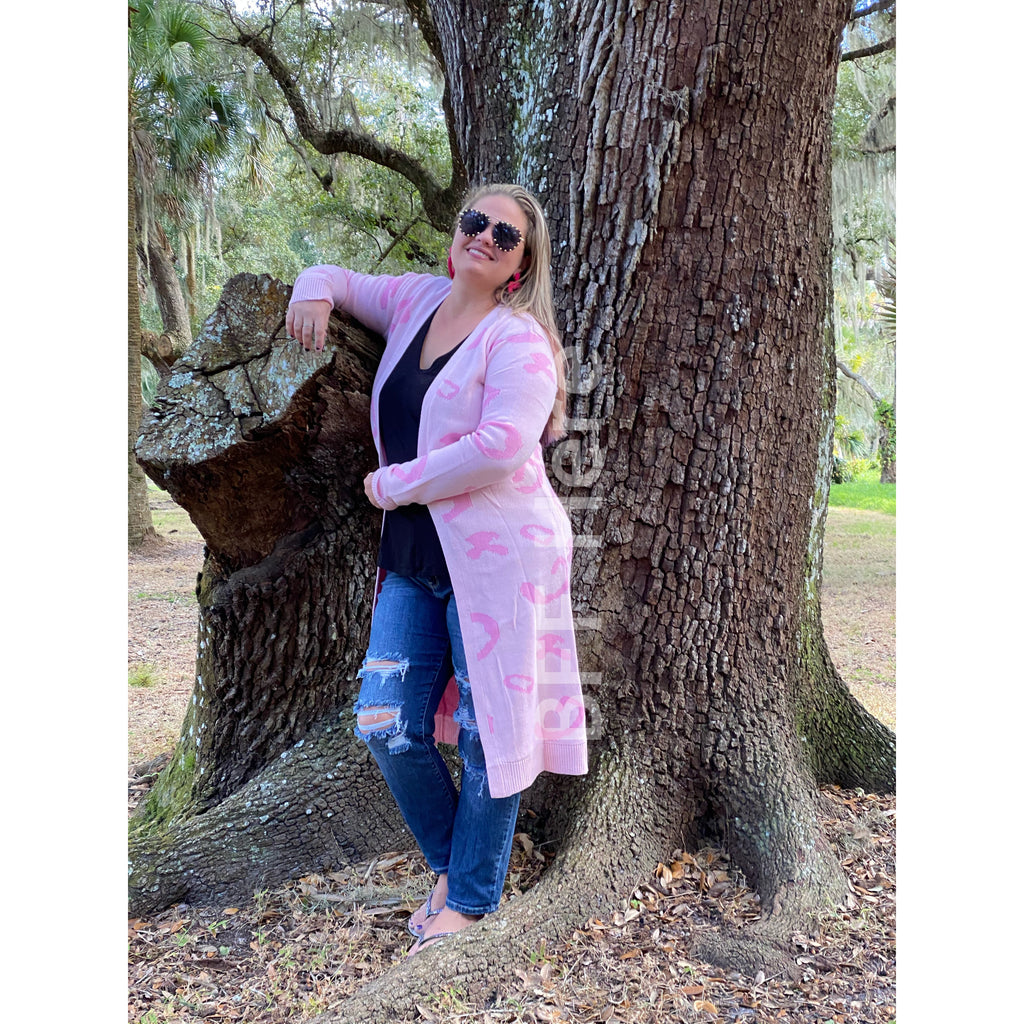 Pink Leopard Cardigan - BFF Here