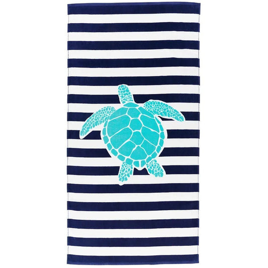 Turtle Stripe Towel - BFF Here