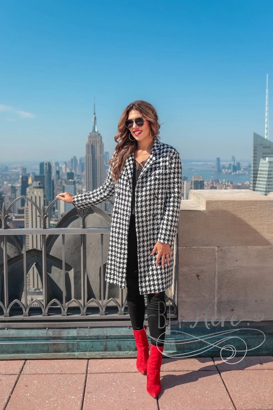 Fifth Avenue Herringbone Coat - BFF Here