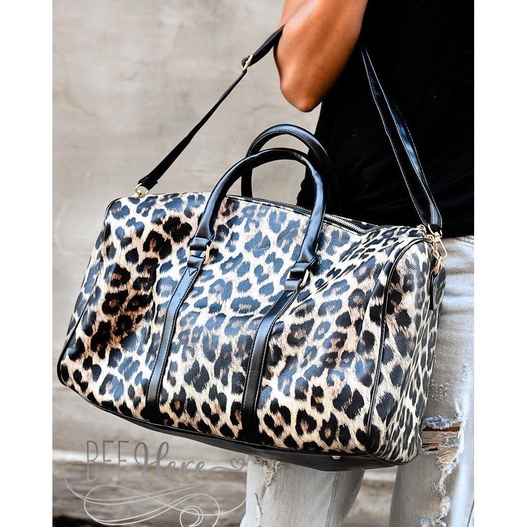 Let’s Get Away Leopard Weekender Bag — Choice Of Color - BFF Here