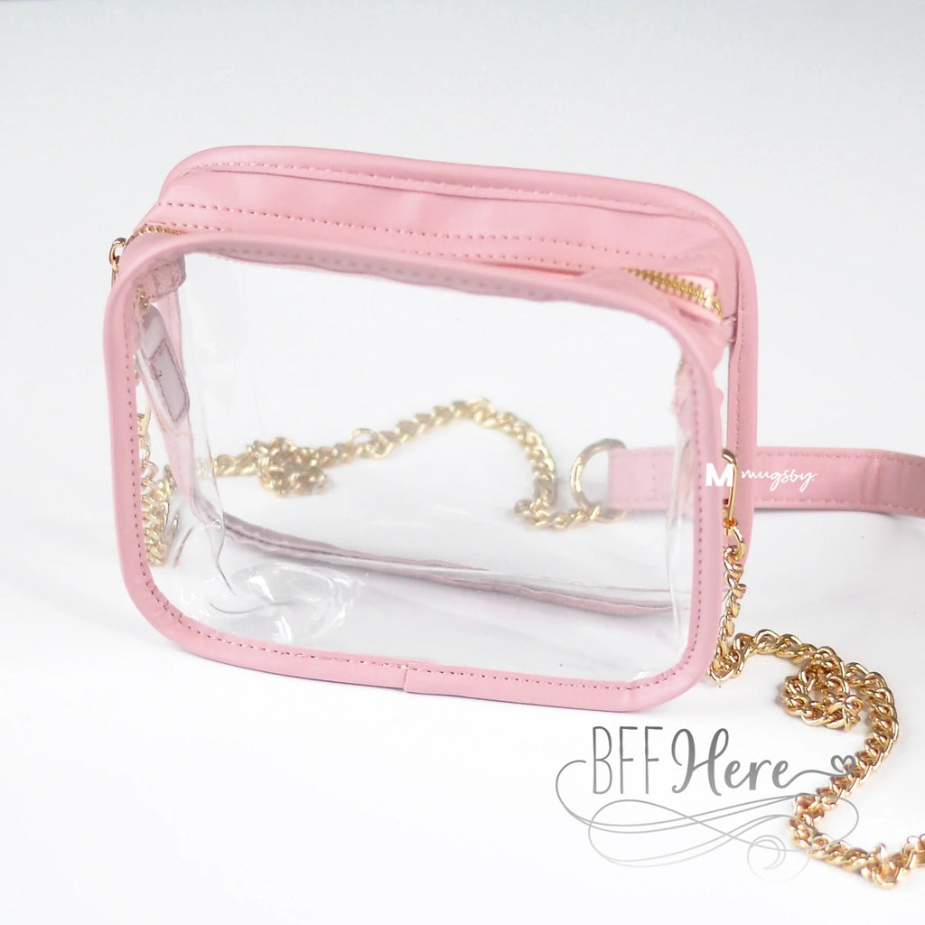 Stadium Pink and Clear Crossbody - BFF Here
