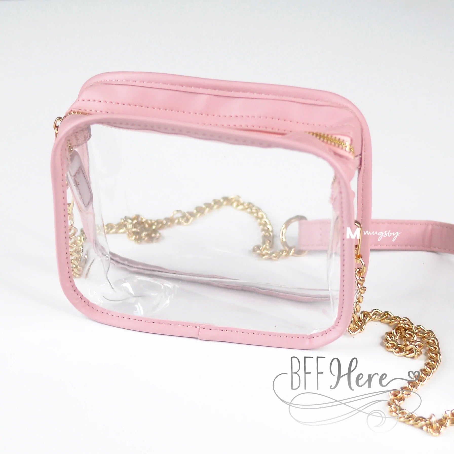 Stadium Pink and Clear Crossbody - BFF Here