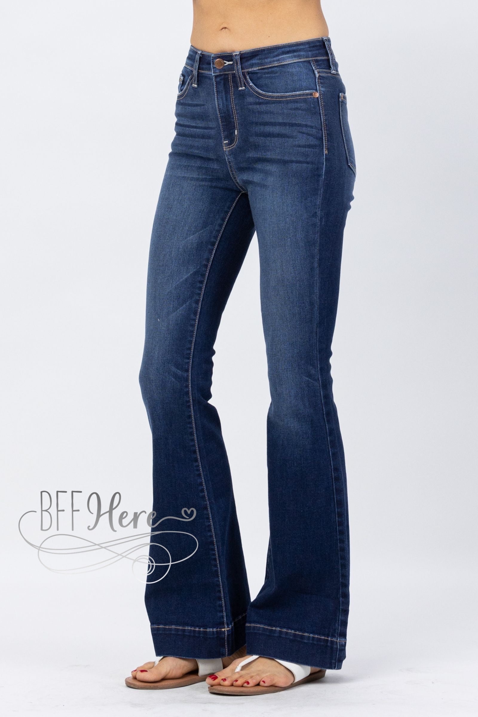 PREORDER: Melanie Mid Rise Flare Jeans by Judy Blue - BFF Here