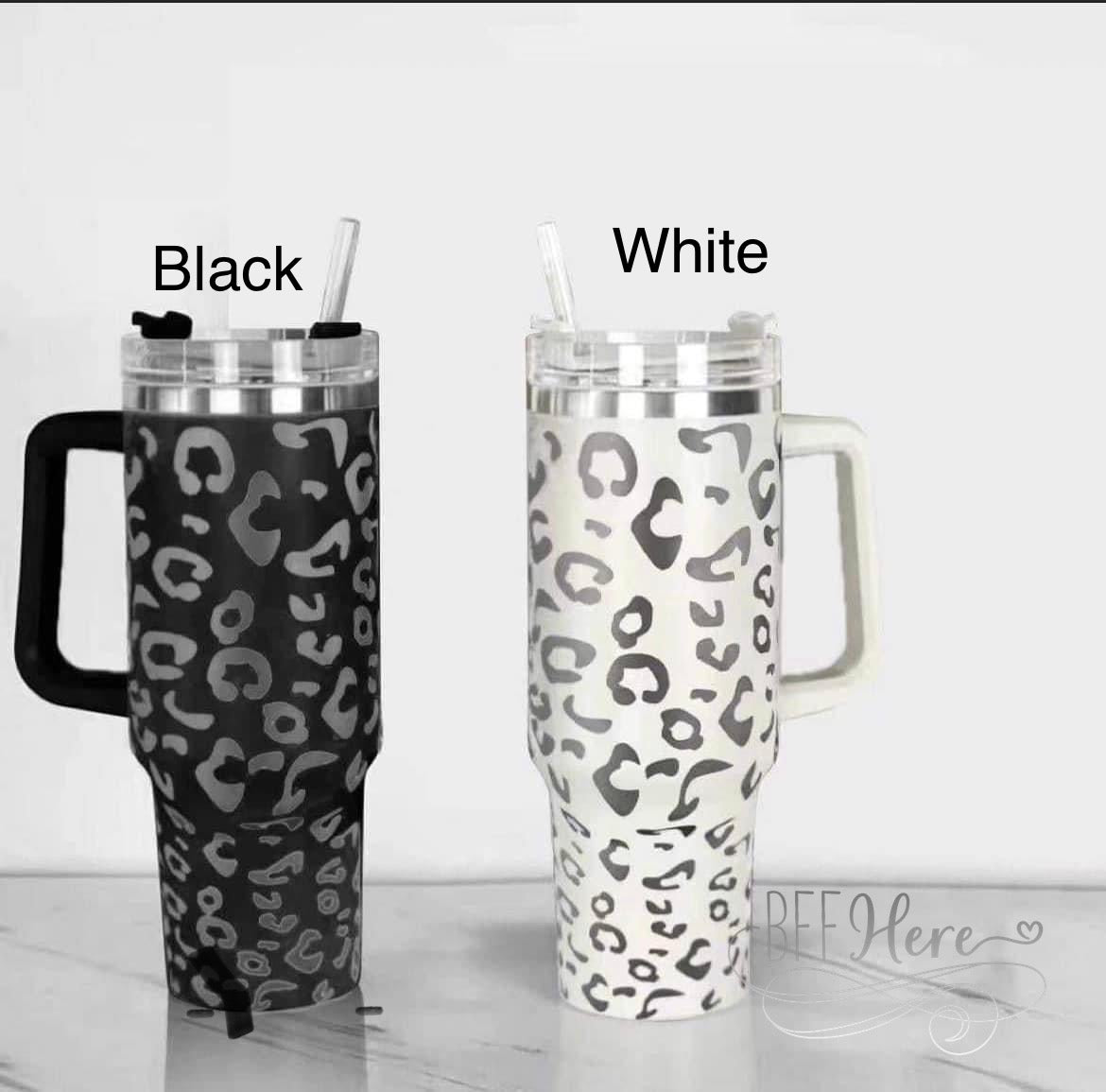 PREORDER-40 oz. Leopard Hydrating Tumbler — Choice of Color - BFF Here