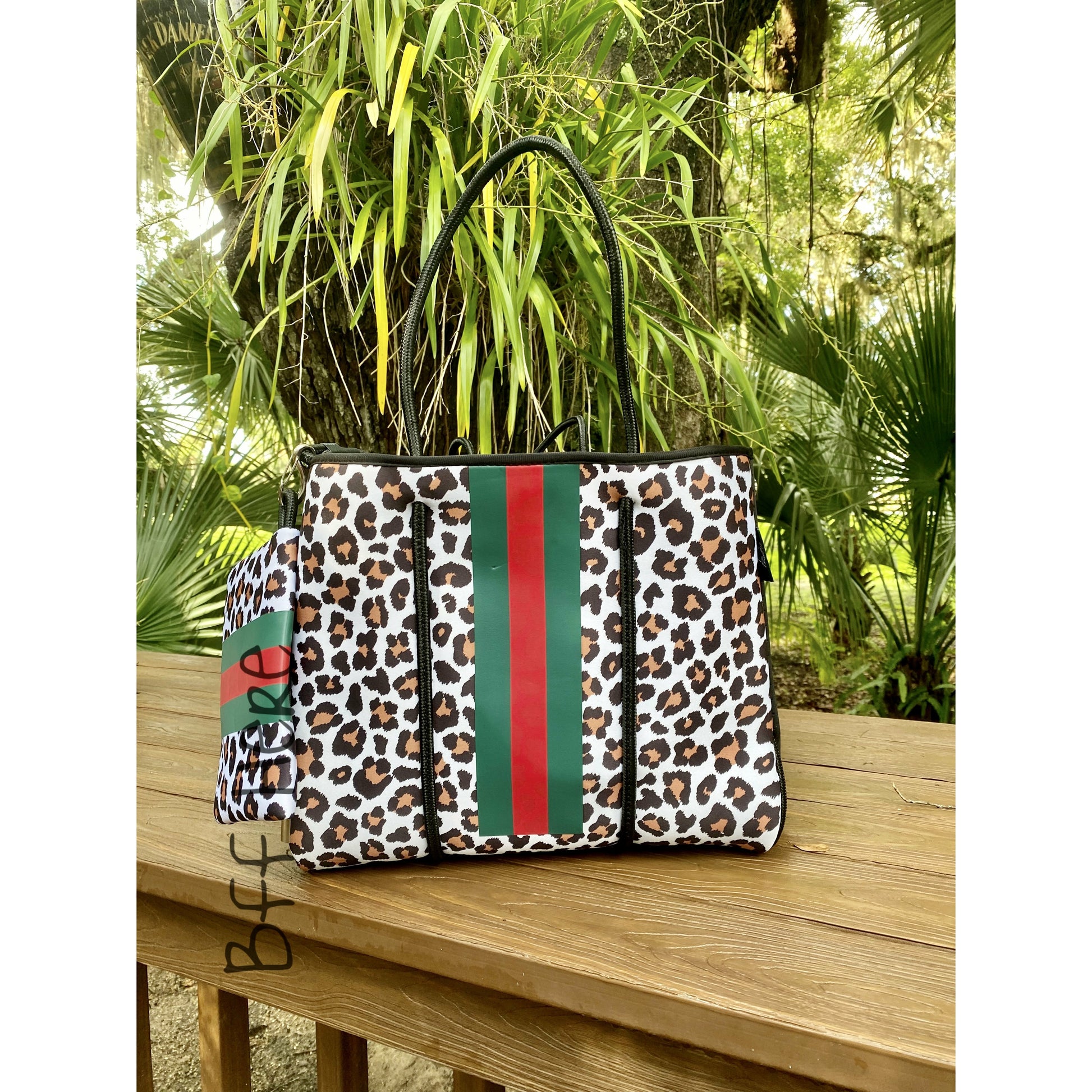 Neoprene Tote -- Lauren Leopard - BFF Here