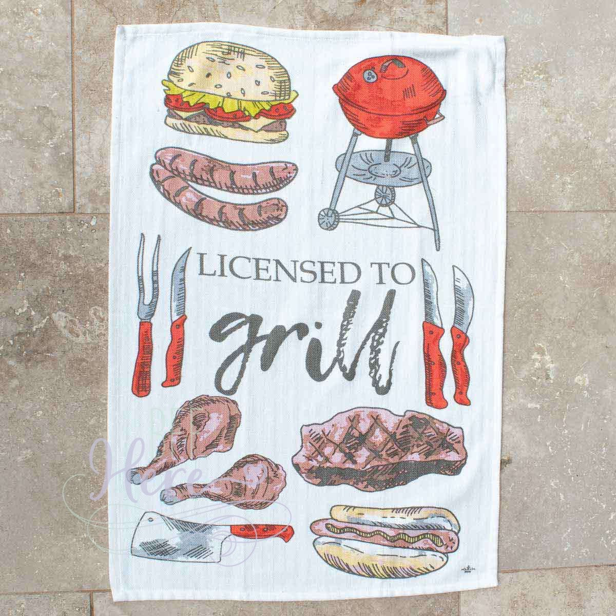 Licensed To Grill Hand Towel - BFF Here