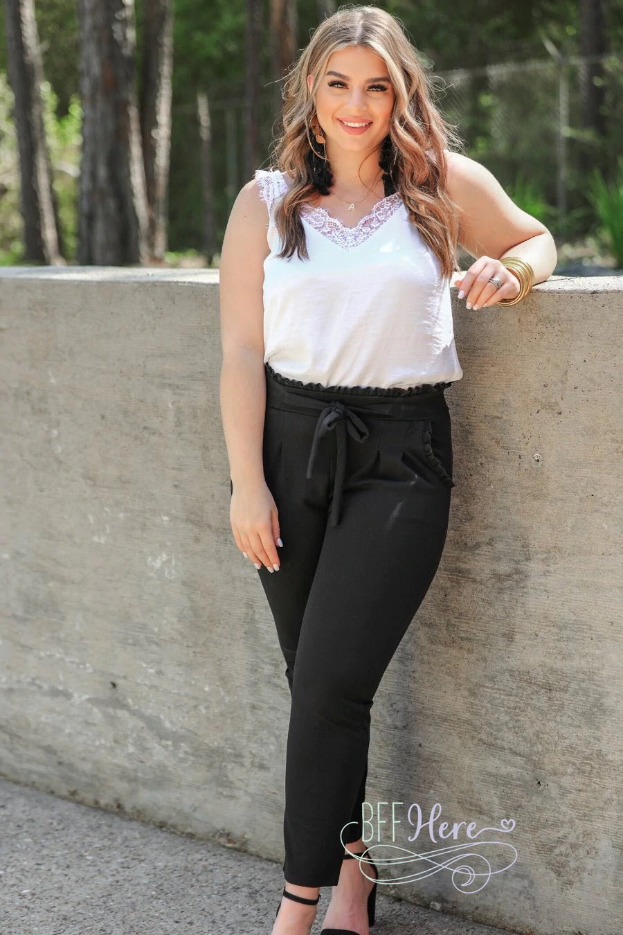 Slice Of Style Paper Bag Pants - BFF Here
