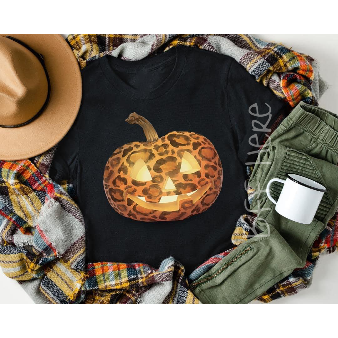 Leopard Jack O'Latern T-Shirt - BFF Here