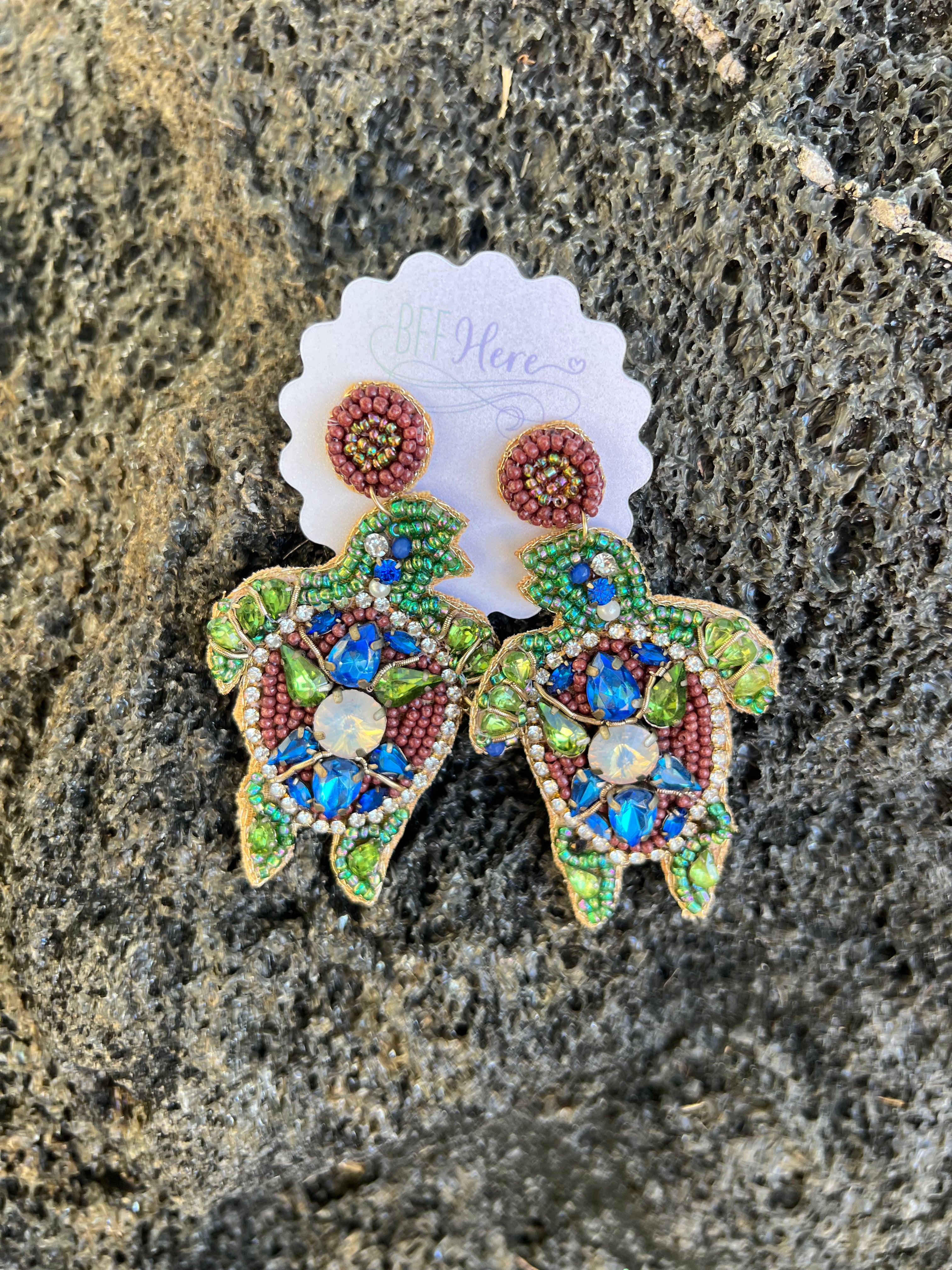 Sea Turtle Seed Bead Earrings - BFF Here