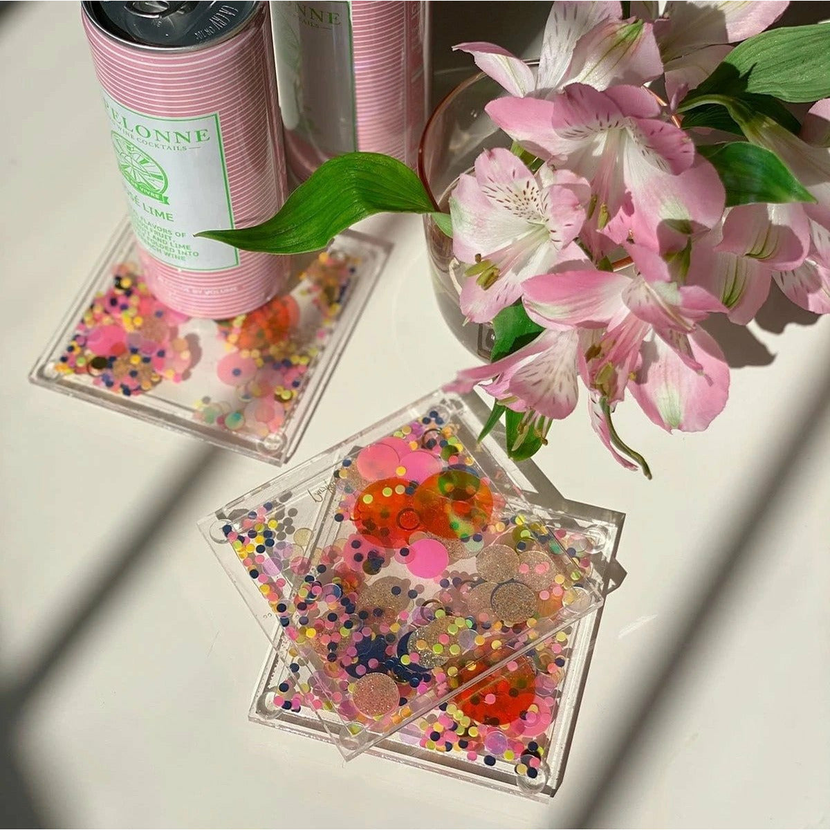 Just Coastin' Confetti Coasters by Packed Party - BFF Here