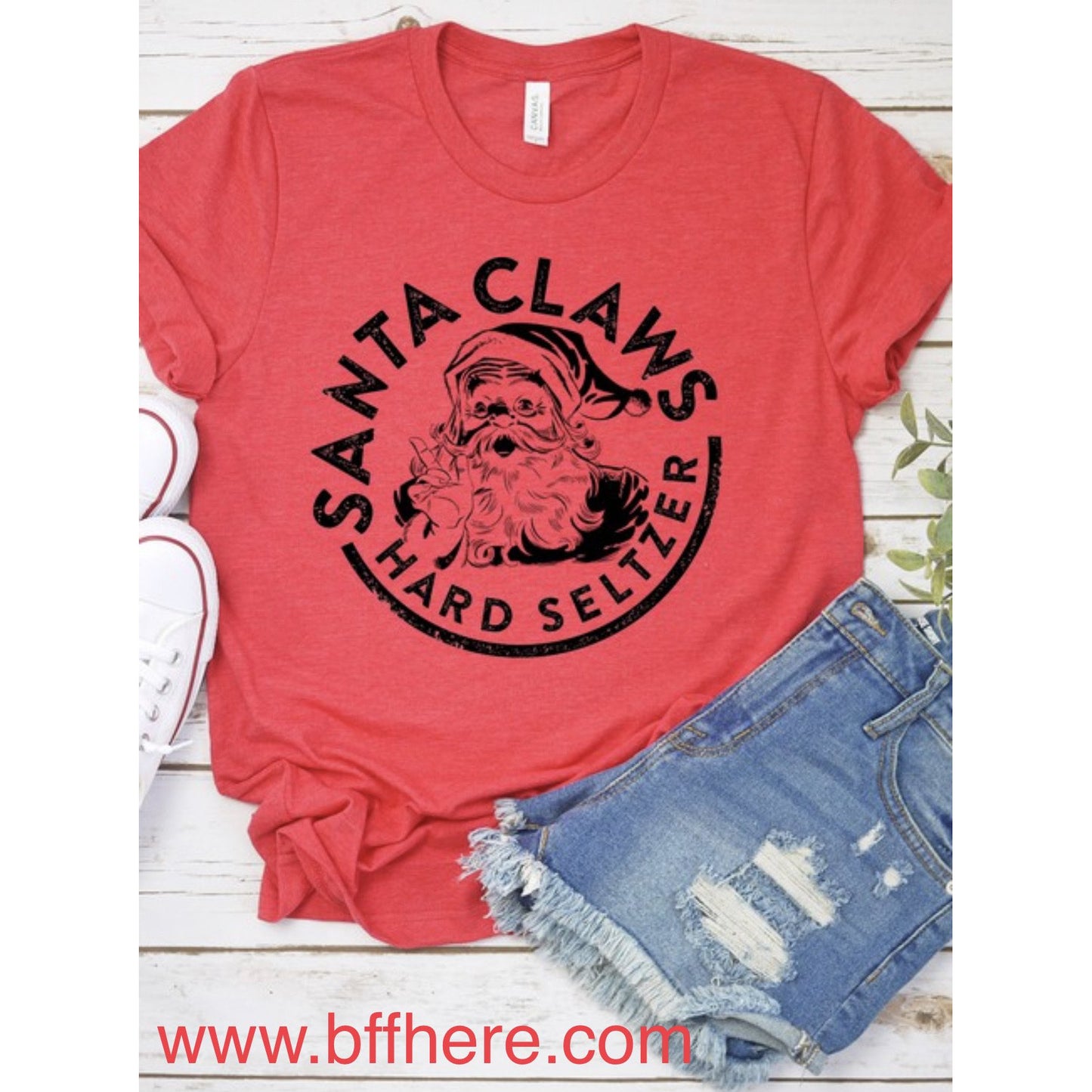 Santa Claws Hard Seltzer Graphic Tee - BFF Here