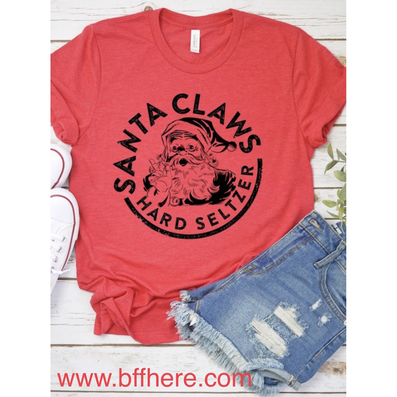 Santa Claws Hard Seltzer Graphic Tee - BFF Here