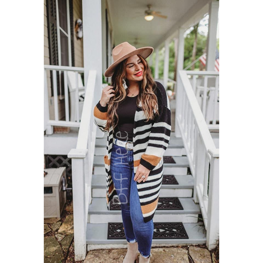 By The Bonfire Striped Cardigan - BFF Here