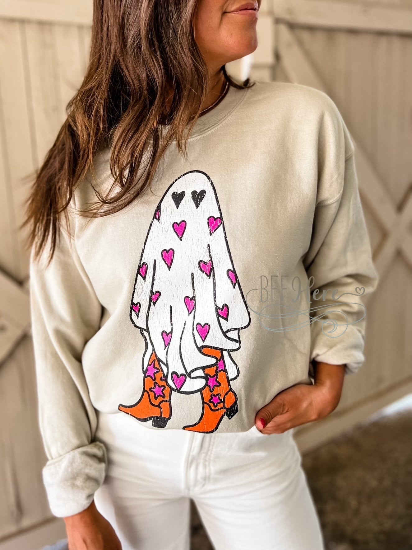 Boo In Boots Sweatshirt - BFF Here