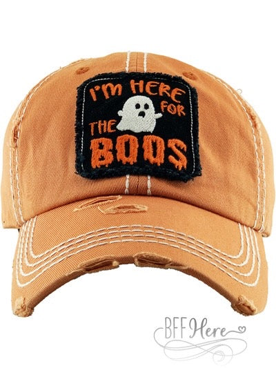 I'm Here For The Boos Vintage Hat -- Choice of Color - BFF Here