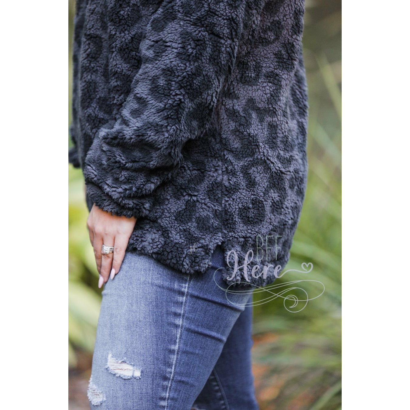 Black Raven Leopard Pullover - BFF Here