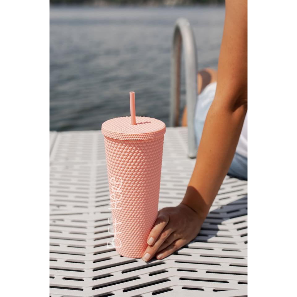 Studded Tumbler — Coral Matte - BFF Here