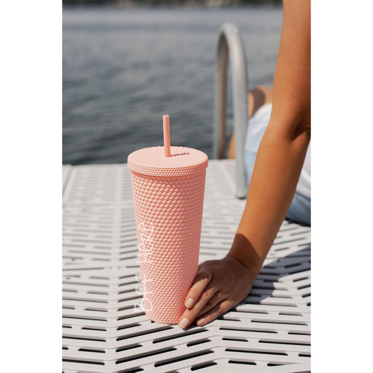 Studded Tumbler — Coral Matte - BFF Here