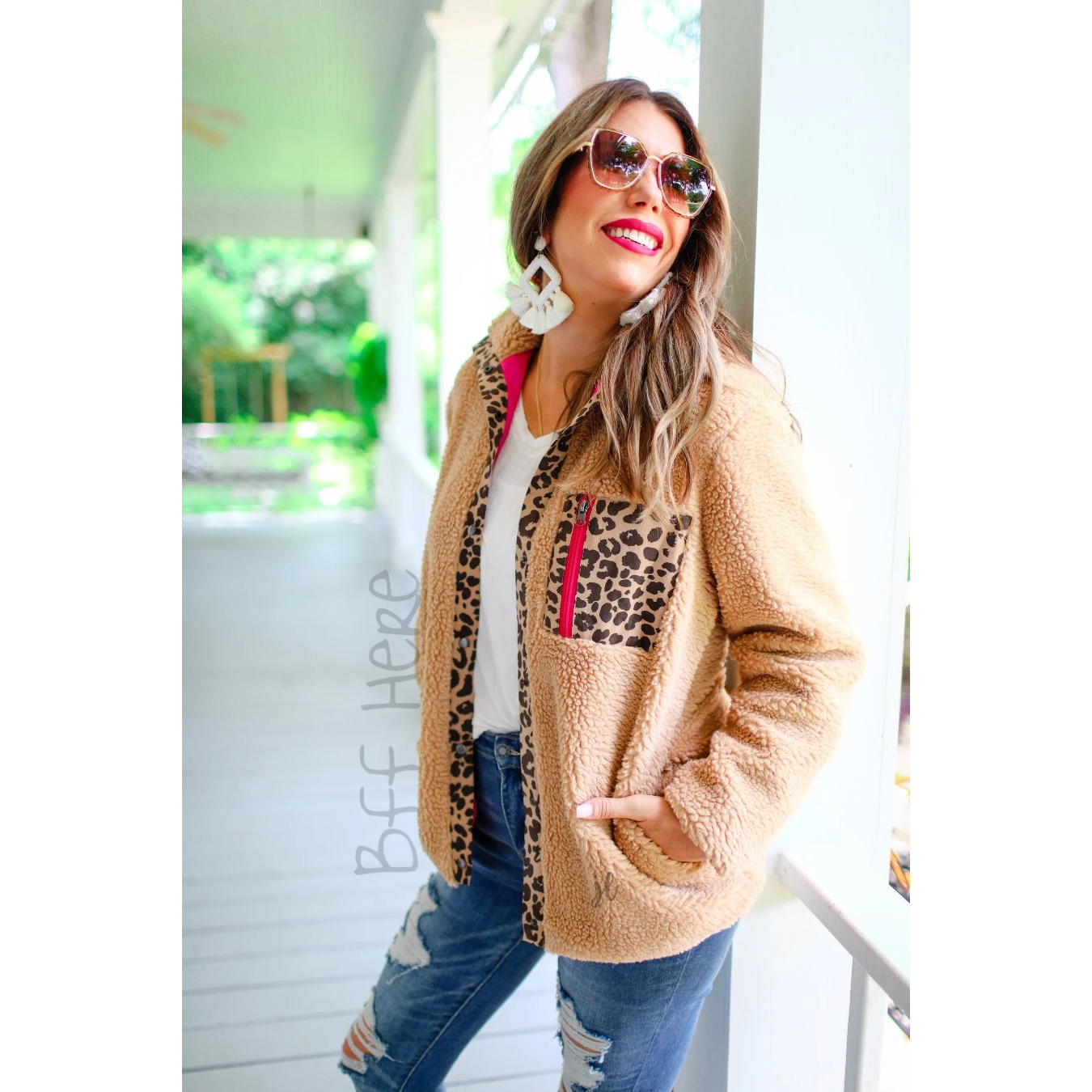 Rhett Shearling Leopard Jacket - BFF Here
