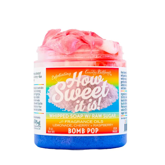 How Sweet It Is Whipped Soap with Raw Sugar - Bomb Pop - BFF Here