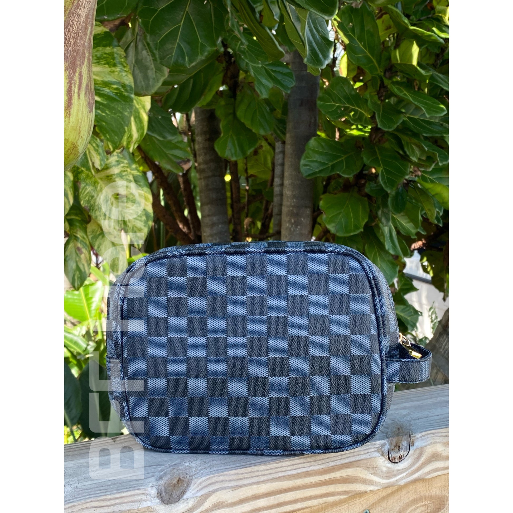 Nicky Checkered Cosmetic Bags -- Choice of Color - BFF Here