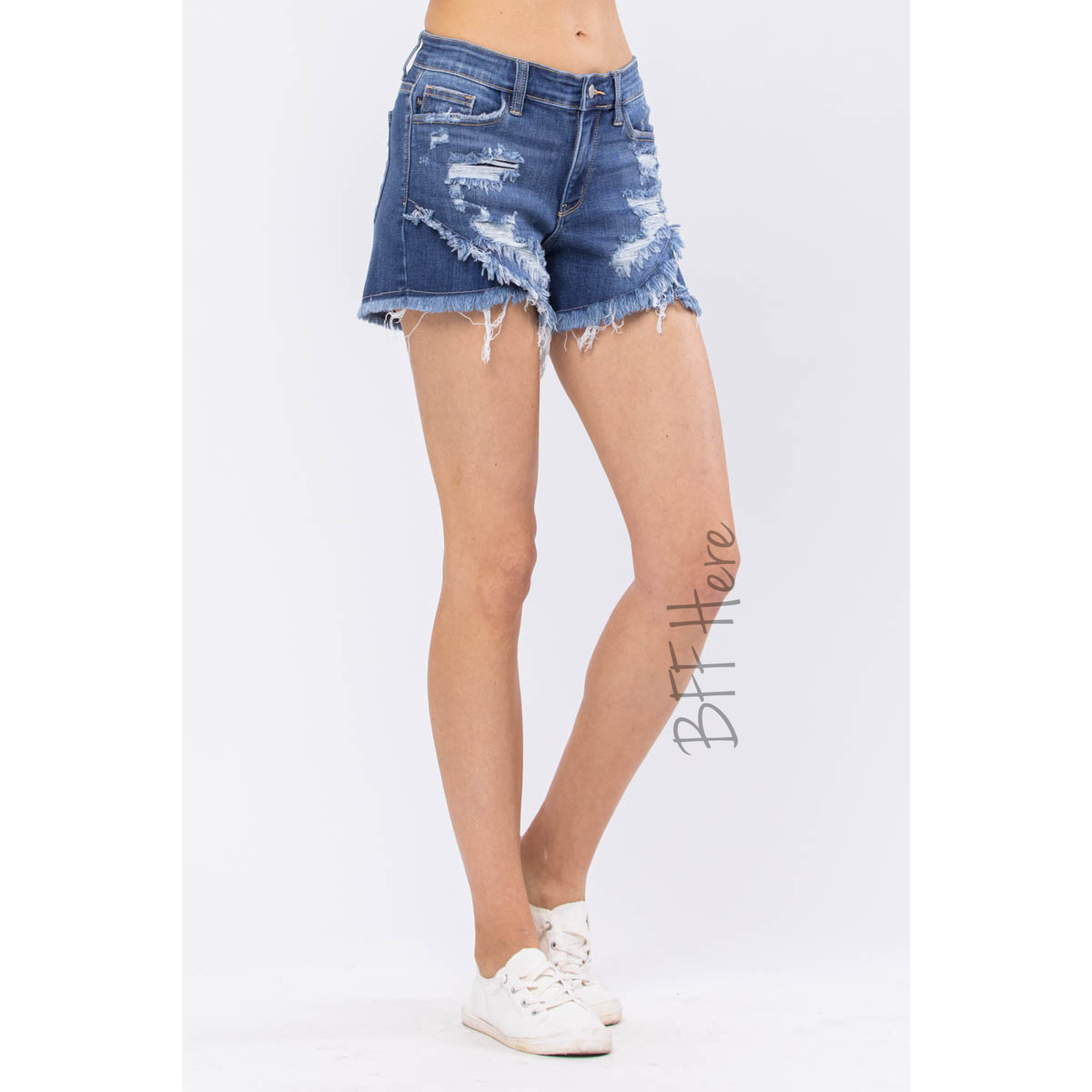 Tulip Hem Shorts by Judy Blue - BFF Here