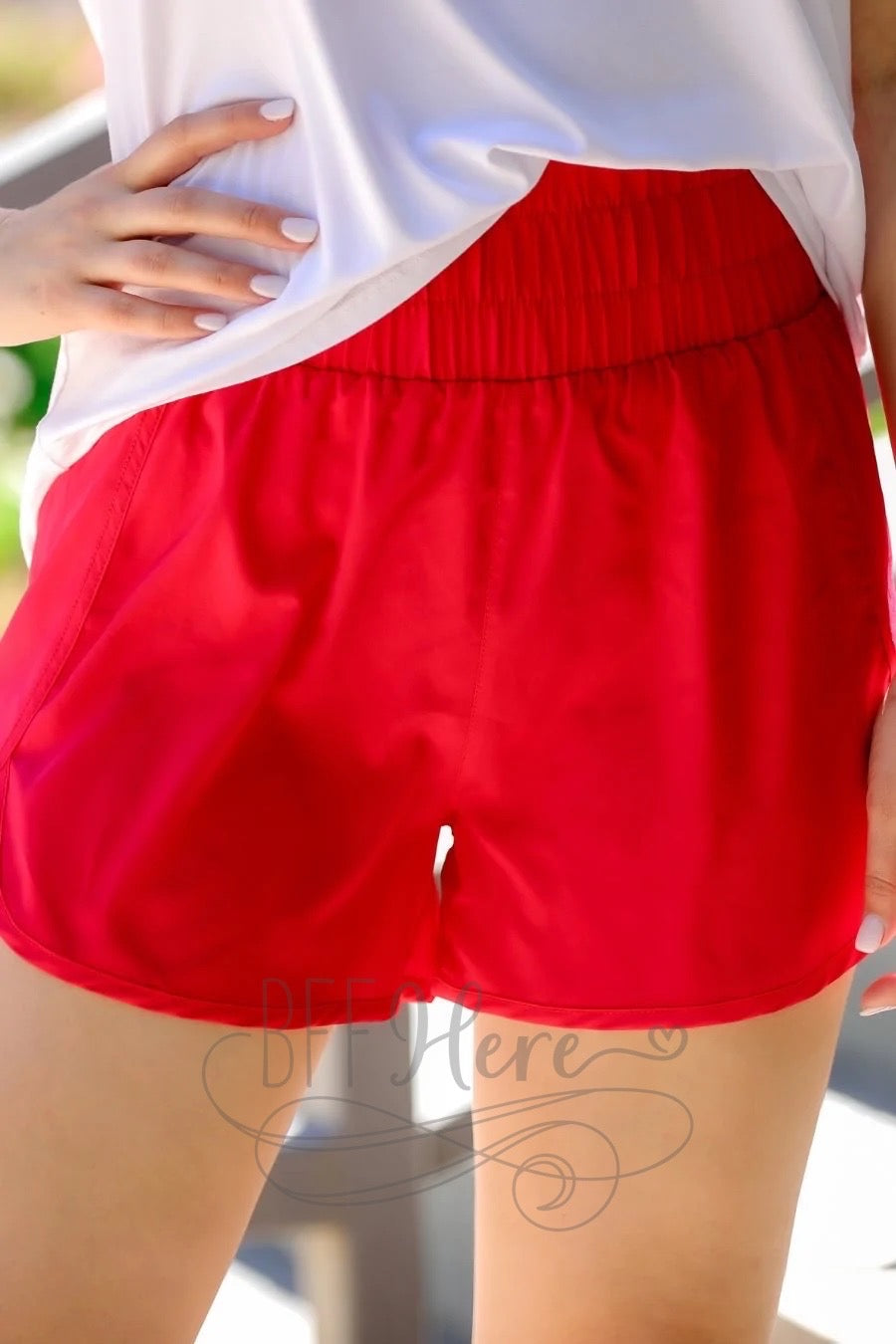 Finish Line Active Wear Shorts - Red - BFF Here