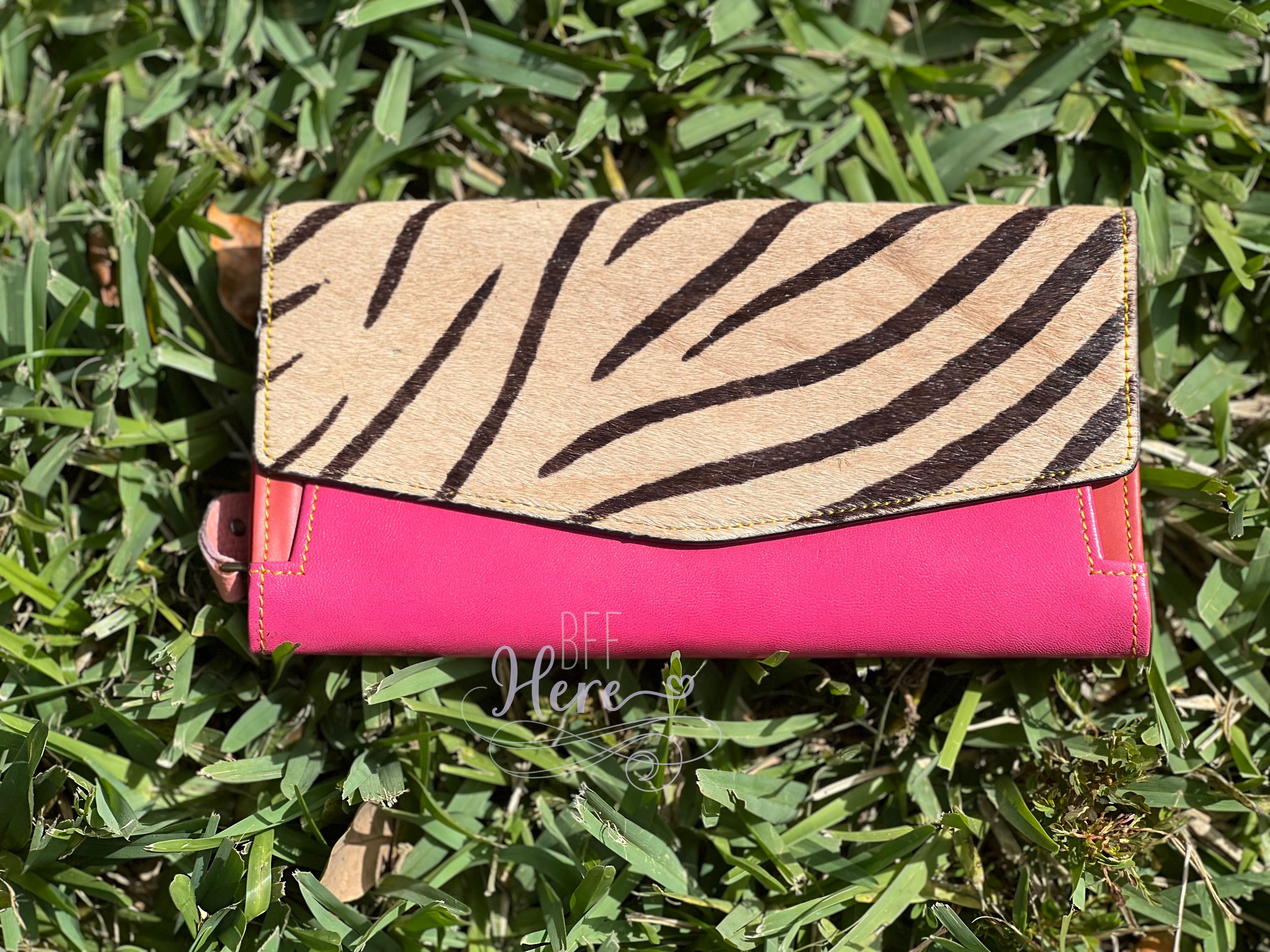 Tenille Leather and Hair on Hide Wallet - Choice of Color - BFF Here