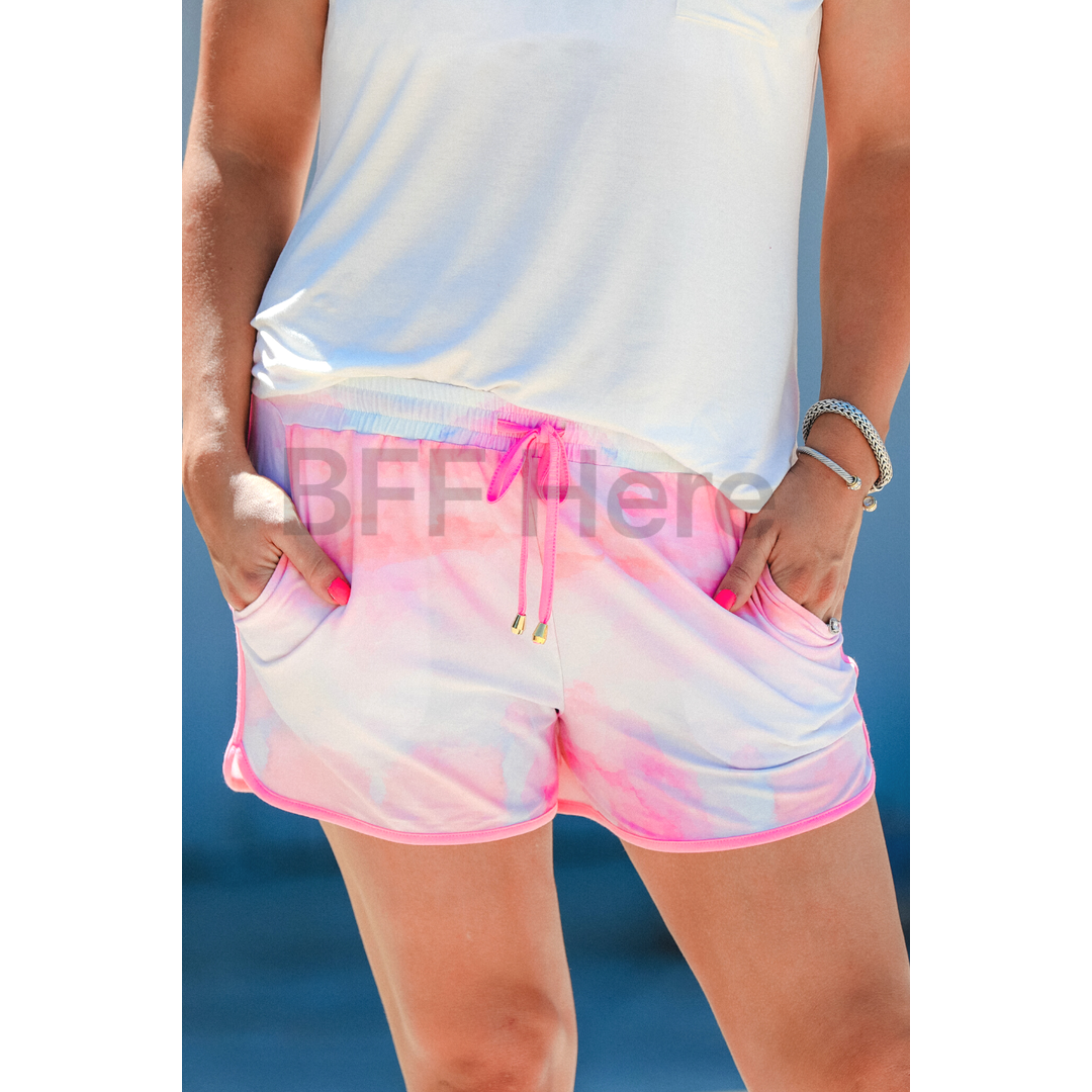 Tony Tie Dye Drawstring Everyday Shorts - BFF Here