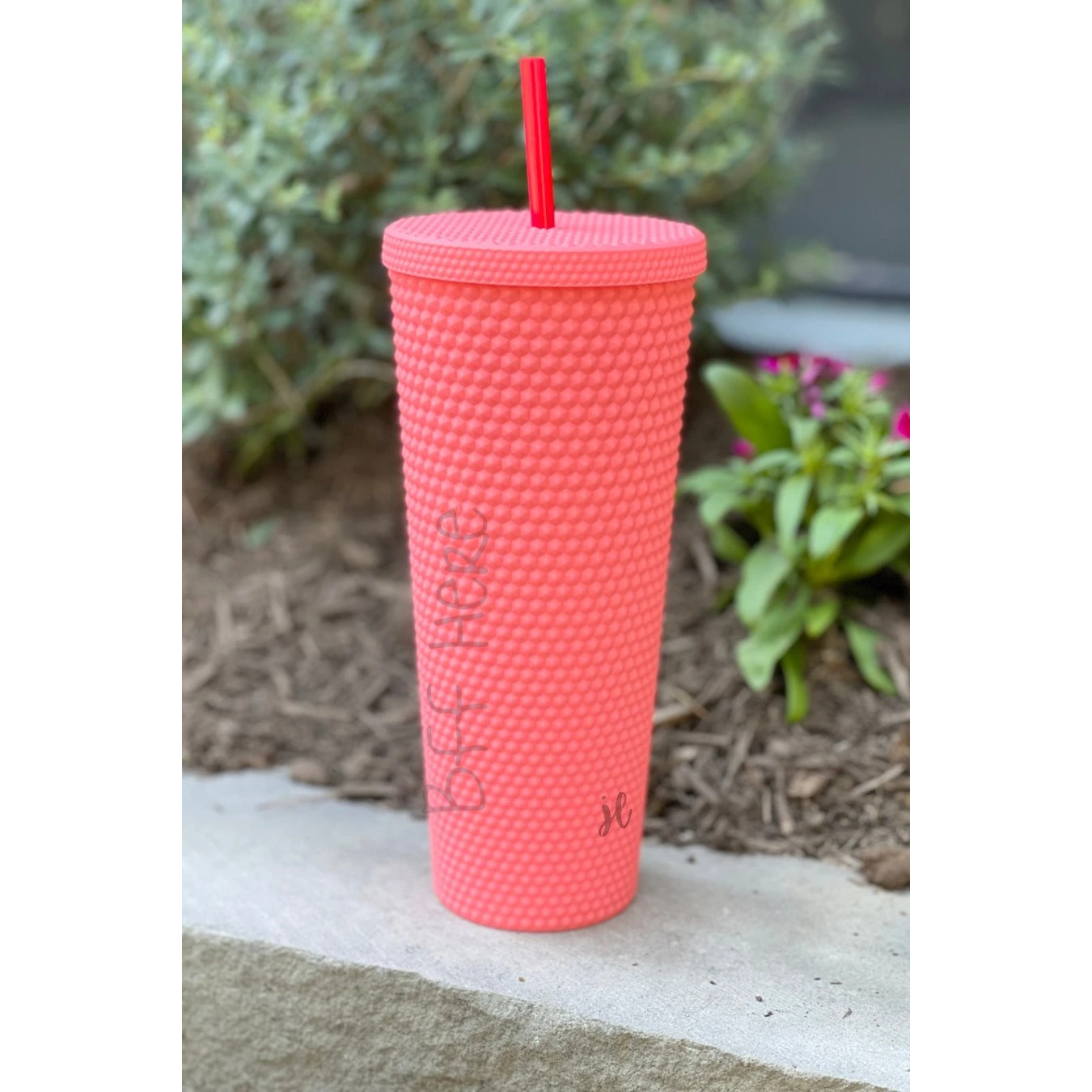 Studded Tumbler — Hot Pink - BFF Here