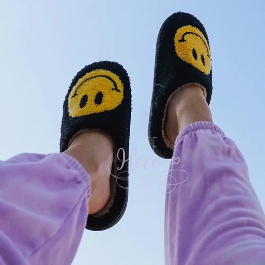 Smiley Face Slippers -- Choice of Color - BFF Here