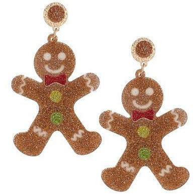 Gingerbread Man Earrings - BFF Here