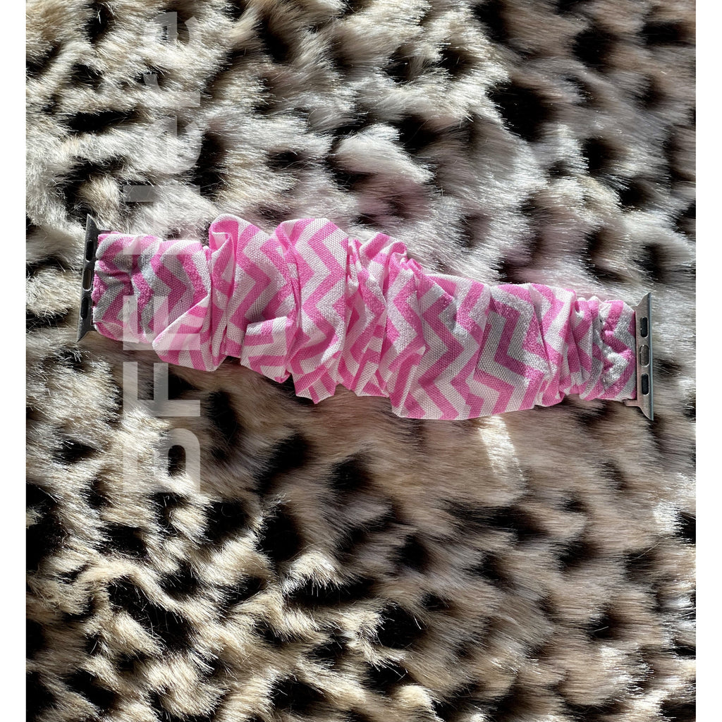 Scrunch Time Chevron Watch Band -- Choice of Color - BFF Here