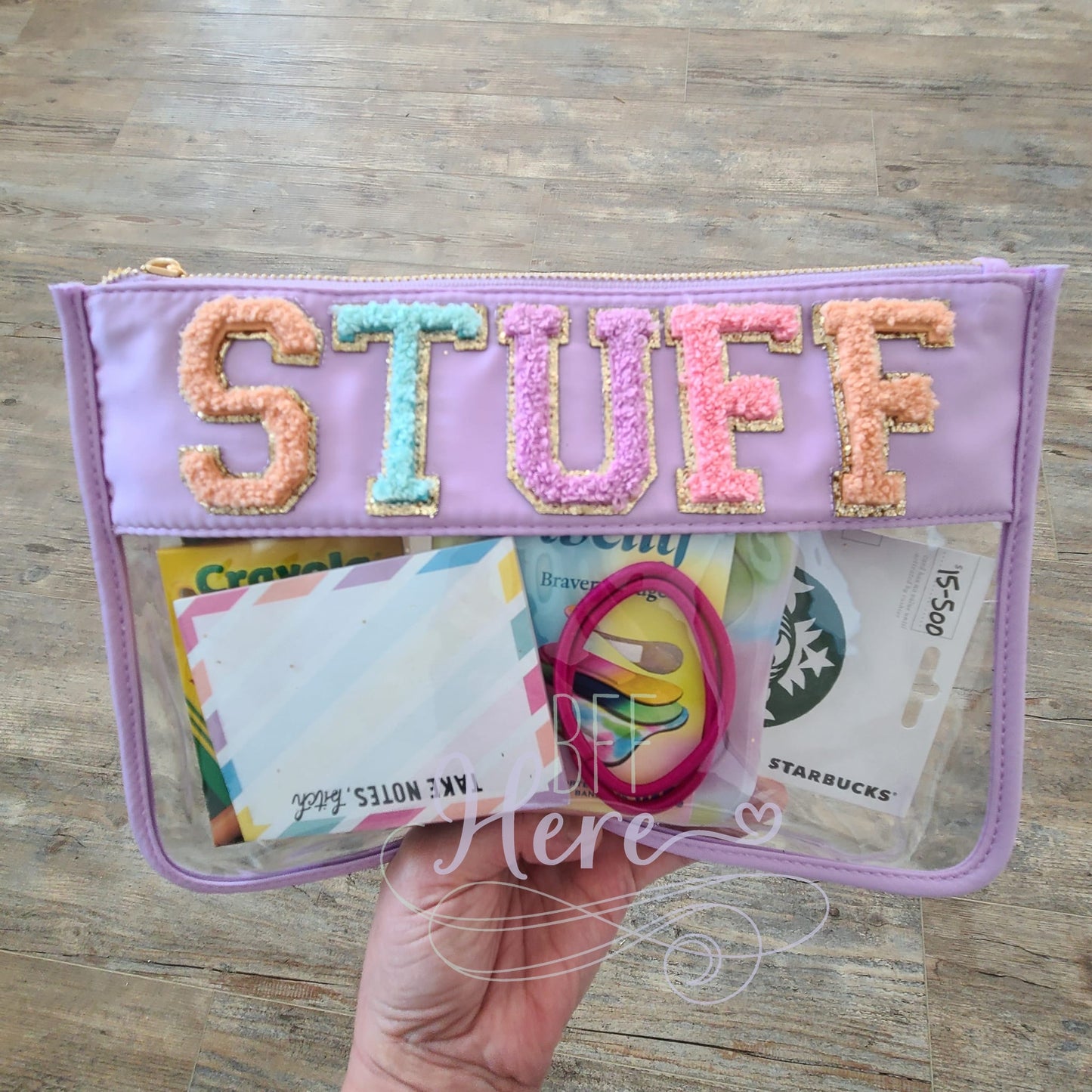 Nylon Clear Bag: Stuff - BFF Here