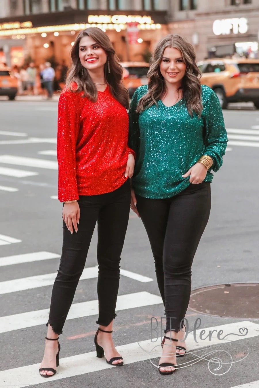 Star of the Show Sequin Top — Red - BFF Here