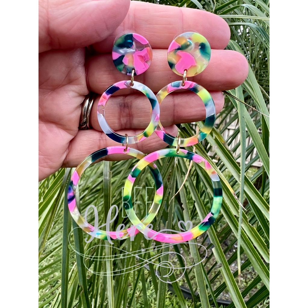Lilliana Tropical Dangle Earrings - BFF Here