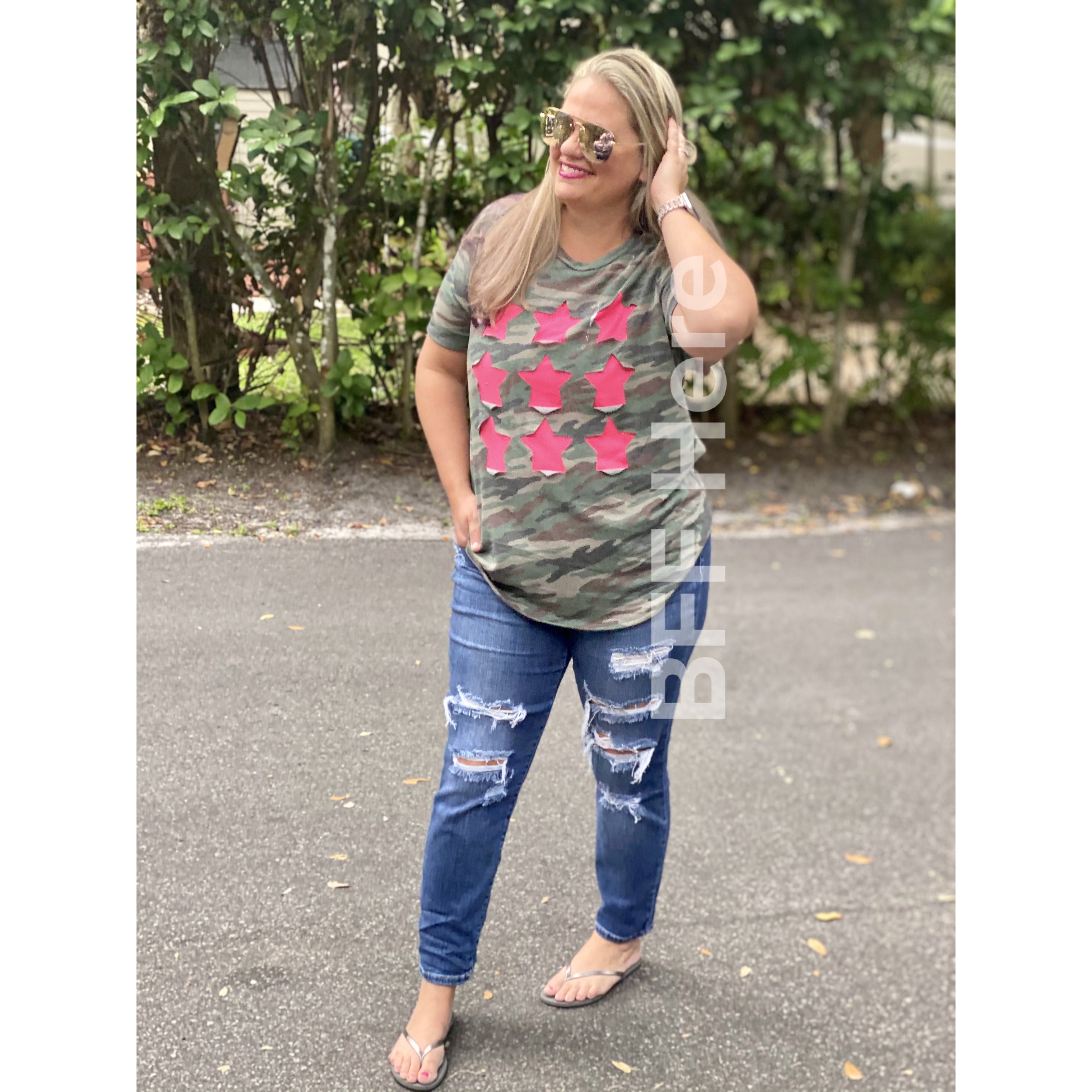 Jessie Camo Star Top - BFF Here