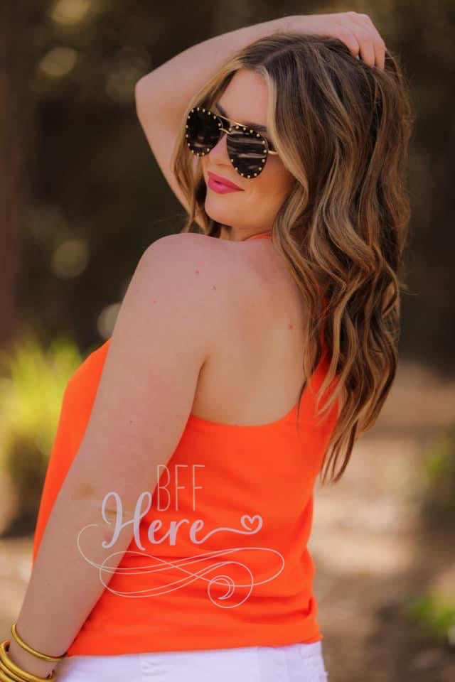 Leah Woven Cami -- Orange - BFF Here