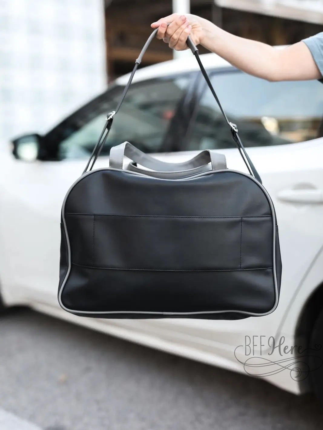 PREORDER—Duffle Bag Weekender / Travel (Black/Grey) - BFF Here