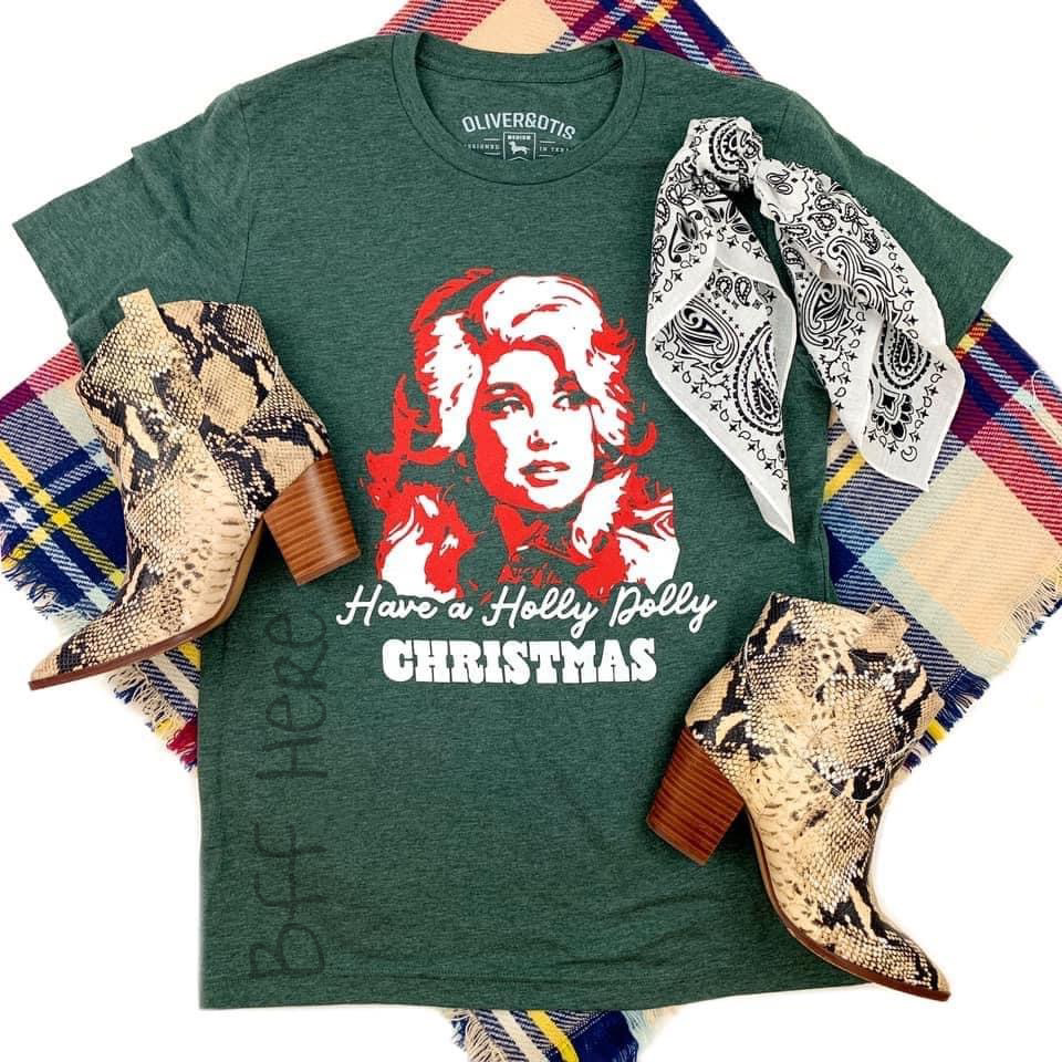 Holly Dolly Christmas T-Shirt - BFF Here