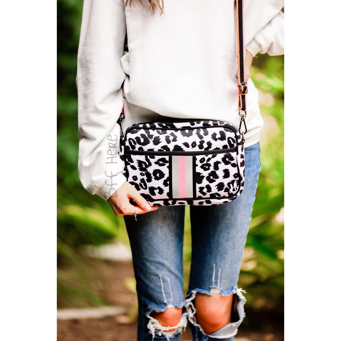 Neoprene Messenger -- Lexi Leopard - BFF Here