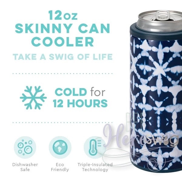 Indigo Isles Skinny Can Cooler (12oz) by Swig Life - BFF Here