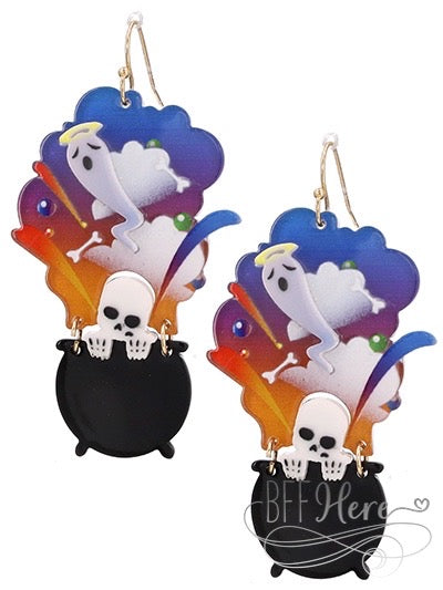 Skeletons In A Pot Earrings - BFF Here