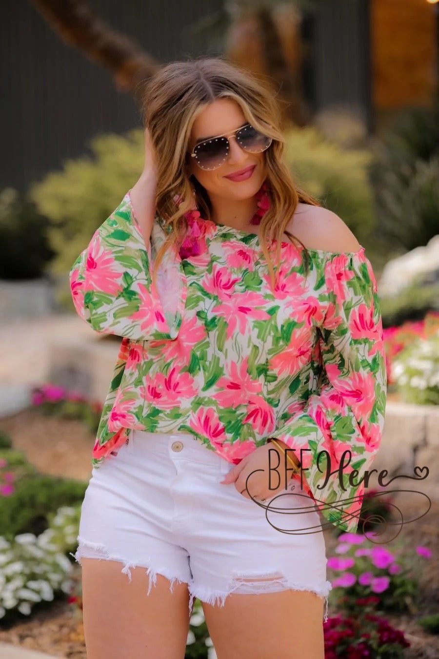 Raelynn Floral Off The Shoulder Top - BFF Here