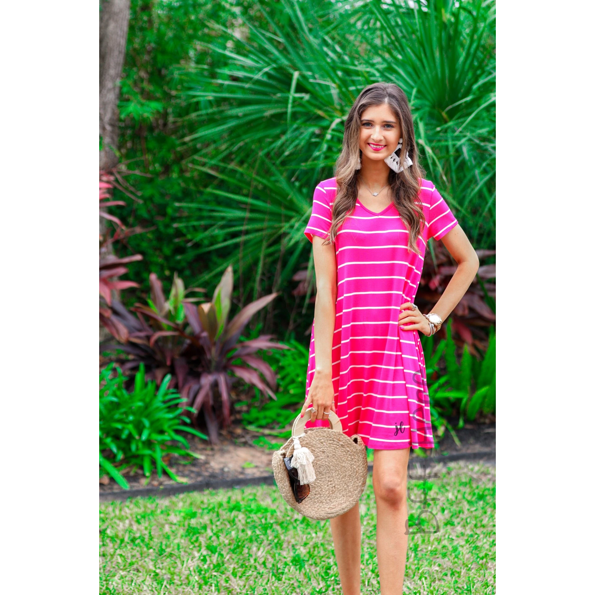 Abby Perfect Dress -- Hot Pink - BFF Here