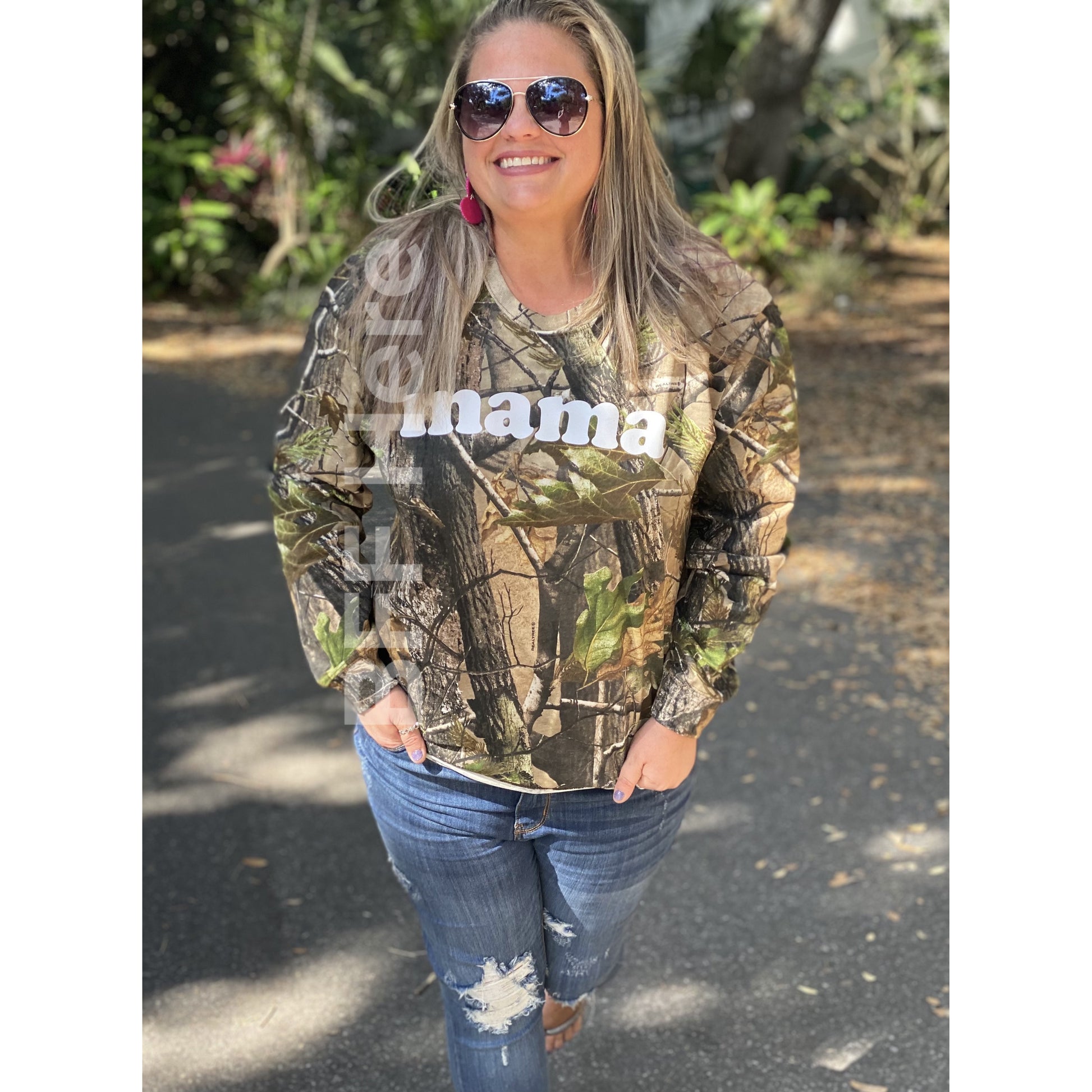 Mama Camo Long Sleeve Shirt - BFF Here